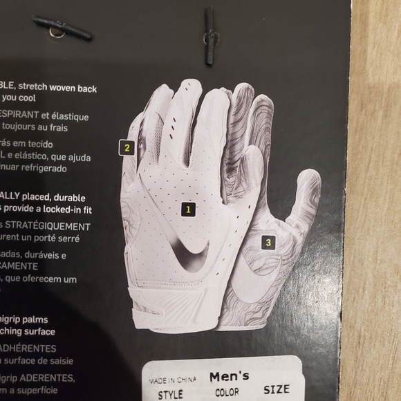 NIKE VAPOR JET 5.0 L.A. CHARGERS FOOTBALL GLOVES - Picture 5 of 5